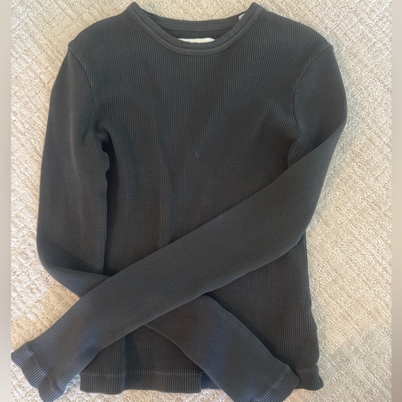 Citizens Of Humanity Tops - Citizens of Humanity Women's Charcoal Waffle Knit Top